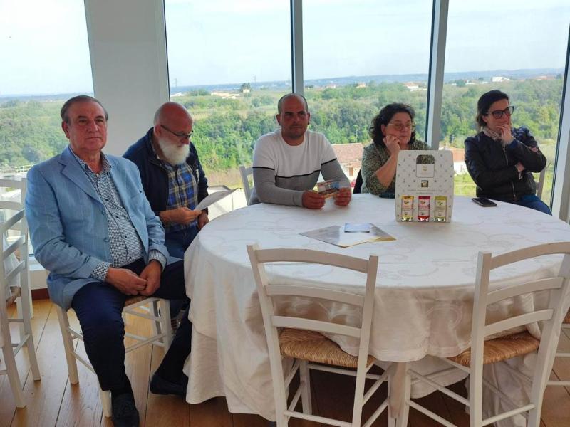 Un momento della presentazione nella Torre Vinaria della Cantina Frentana