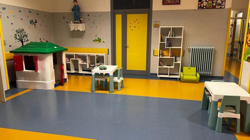 L'area giochi della Pediatria del Renzetti