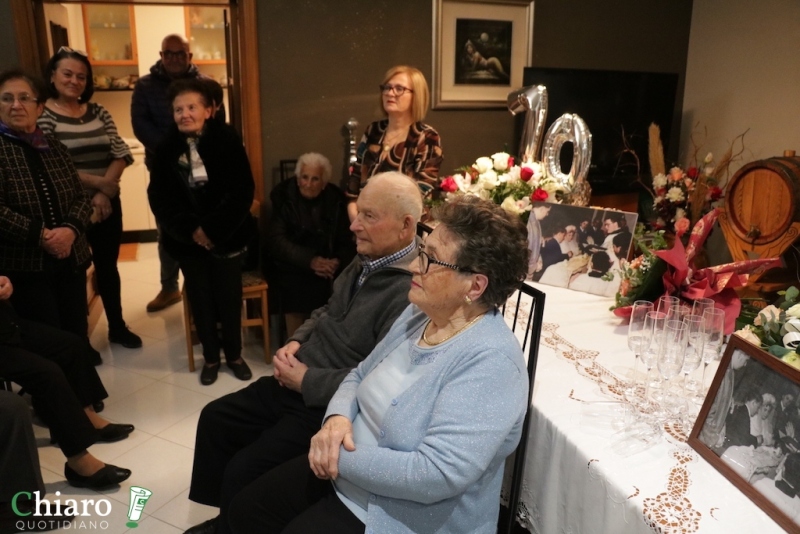 I 70 anni di matrimonio di Umberto e Rosa