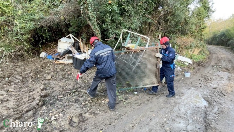 In corso lo sgombero dei terreni a Canale