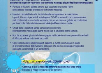 Conferimento dei rifiuti per i positivi al Covid-19: ecco le nuove modalità