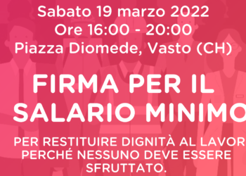 Legge sul salario minimo, a Vasto la raccolta firme promossa da Possibile