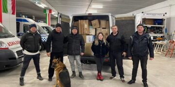 Il cuore dei vastesi per l’accoglienza profughi: Protezione civile, due tende piene di aiuti umanitari