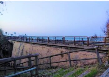 I volontari ripuliscono la scalinata del parcheggio di Valle Grotte