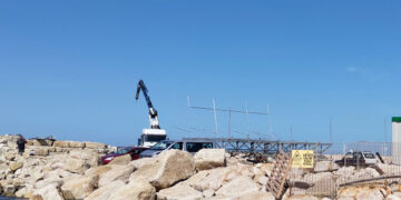 Inizia a prendere forma il trabocco in acciaio di San Salvo: potrà ospitare oltre 100 persone a pranzo e a cena