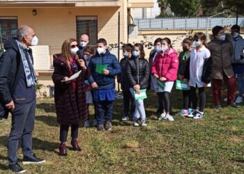Scuola Peluzzo, con l’albero del giudice Falcone prende il via il “Grande bosco diffuso”