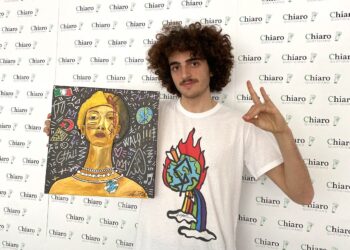 Giovanni Peluso e un quadro per Ghali «che trasmette un messaggio di pace e speranza»