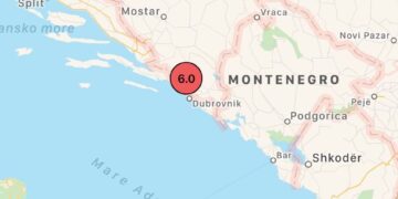 Scossa di terremoto di magnitudo 6.0 in Bosnia ed Erzegovina avvertita anche in Italia