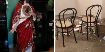 Atto vandalico nell’antica chiesa di San Nicola: distrutta statua di Gesù