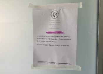 Chiuso l’ambulatorio di Ortopedia al San Pio, decine di pazienti devono tornare a casa