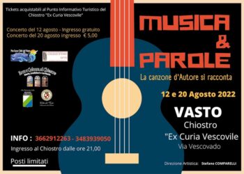 Musica&Parole, al Chiostro la Rassegna della Canzone d’autore con Paolo Pollutri e Fabrizio Emigli