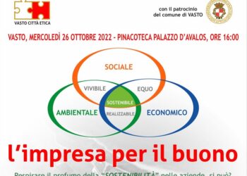 “L’impresa e il buono”: oggi il convegno organizzato da “Vasto città etica”