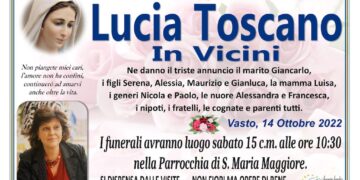 Cordoglio per la scomparsa di Lucia Toscani: «Resterai sempre un luminoso ricordo»