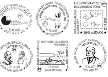 Poste Italiane celebra Vastophil 2022 con sei annulli filatelici speciali