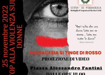 Fossacesia si colora di rosso nella giornata contro la violenza sulle donne