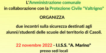 Sicurezza nelle scuole, due gli incontri formativi per gli studenti casolani
