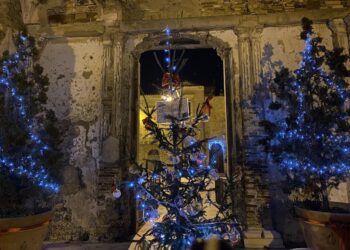 Materiali di riciclo e creatività, in centro storico gli alberi decorati dai bambini