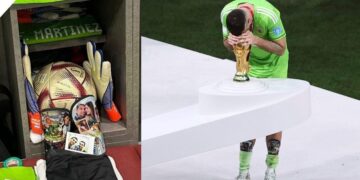 Martinez sul tetto del Mondo con i parastinchi disegnati da Nicola Farina: «Una grande emozione»