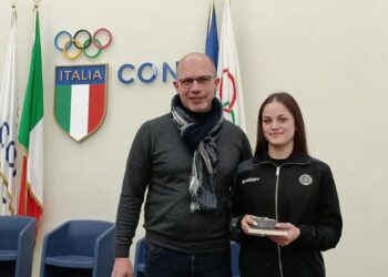 Giorgia Giancristofaro premiata dal Coni per il bronzo ai Mondiali di Aerobica
