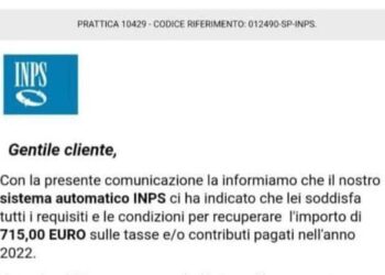 Offrono soldi per carpire le coordinate bancarie: la truffa dei falsi rimborsi Inps