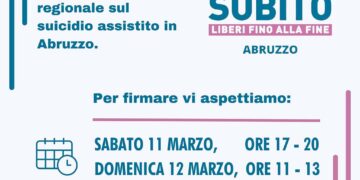 Anche a Vasto la raccolta firme per una legge regionale sul suicidio assistito