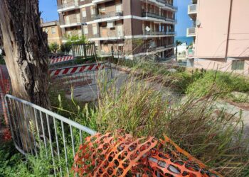 Muraglione crollato e strada ristretta da 7 anni, spunta la scritta: «Basta procrastinare»