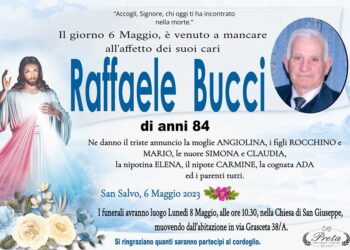 Incidente con il trattore, l’8 maggio l’ultimo saluto a Raffaele Bucci