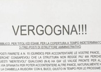 Volantino pieno di insulti annuncia vincitori del concorso, Menna sporge querela