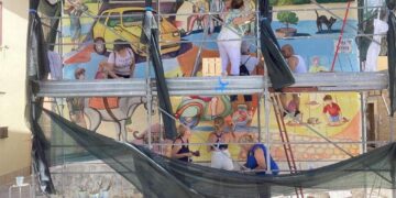 Il caldo non ferma la voglia di affresco, conclusa a Treglio la settimana dedicata all’arte pittorica