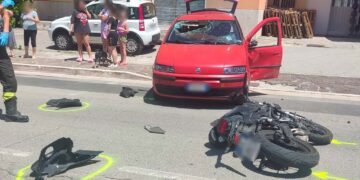 Scontro tra auto e moto a San Salvo, due feriti in ospedale