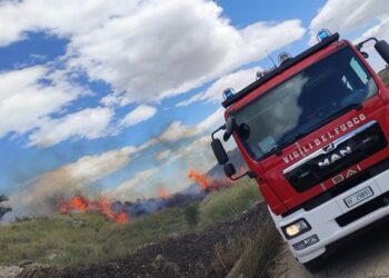 Costone a fuoco lungo la Fondovalle Treste, pompieri circoscrivono l’incendio
