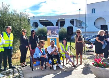 Inaugurata a San Salvo la panchina inclusiva in memoria di Vitale Raspa