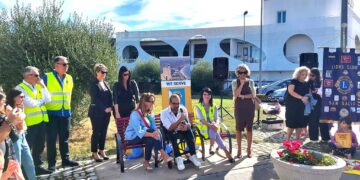 Inaugurata a San Salvo la panchina inclusiva in memoria di Vitale Raspa