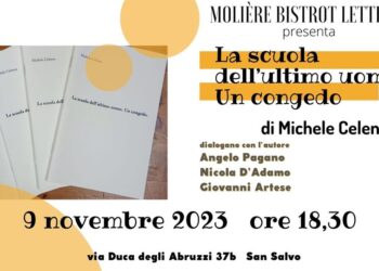 Michele Celenza presenta “La scuola dell’ultimo uomo” a San Salvo
