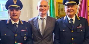 Per i commissari Gasbarri e Ucci la sciarpa tricolore «testimonianza della propria missione»