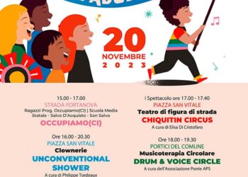 Il 20 novembre a San Salvo si festeggia la Giornata mondiale dell’infanzia e dell’adolescenza