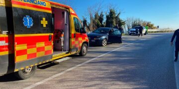 Scontro sulla Statale 16 a Torino di Sangro, un ferito