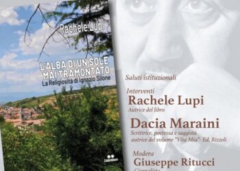 Dacia Maraini il 24 a Vasto alla presentazione del libro di Rachele Lupi