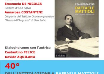 San Salvo ricorda Raffaele Mattioli, la presentazione della biografia nella scuola che porta il suo nome