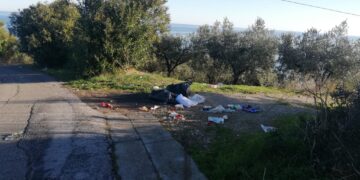 «A San Nicola tra incivili e cinghiali: rifiuti sparsi per strada»