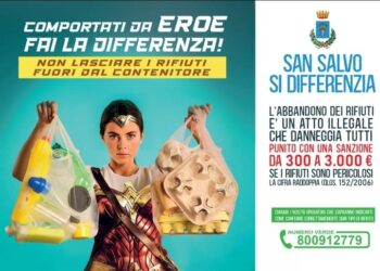 “Comportati da eroe”, il Comune di San Salvo lancia la nuova campagna contro l’abbandono di rifiuti