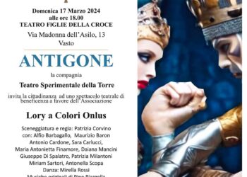 A Vasto lo spettacolo “Antigone” della compagnia Teatro sperimentale della Torre