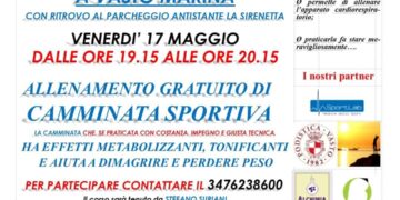 Cammini e Benessere, il 17 maggio allenamento gratuito di camminata sportiva