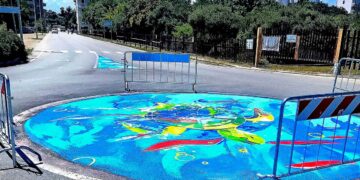 La rotatoria del biotopo costiero di San Salvo Marina prende vita con la tartaruga di Davide Scutece