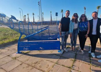 A San Salvo Marina fa capolino una balena mangiaplastica