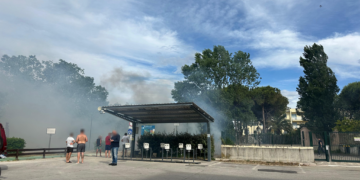 Incendio in lungomare Duca degli Abruzzi: residenti e bagnanti cercano di domarlo