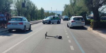 Impatto tra un’auto e un monopattino a San Salvo Marina, ferito soccorso in eliambulanza