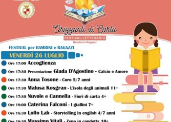 “Orizzonti di carta”: 26 e 27 luglio il Festival della letteratura per bambini e ragazzi