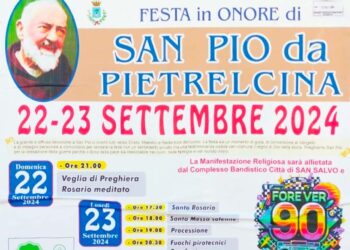 Il 22 e 23 settembre a San Salvo la festa in onore di San Pio da Pietrelcina