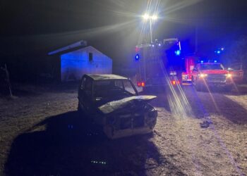 Pollutri, auto distrutta dalle fiamme in contrada Piano Croce